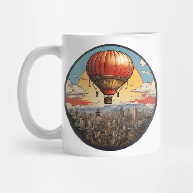 Air Balloon Sky Vintage Retro Established Wings by Flowering Away